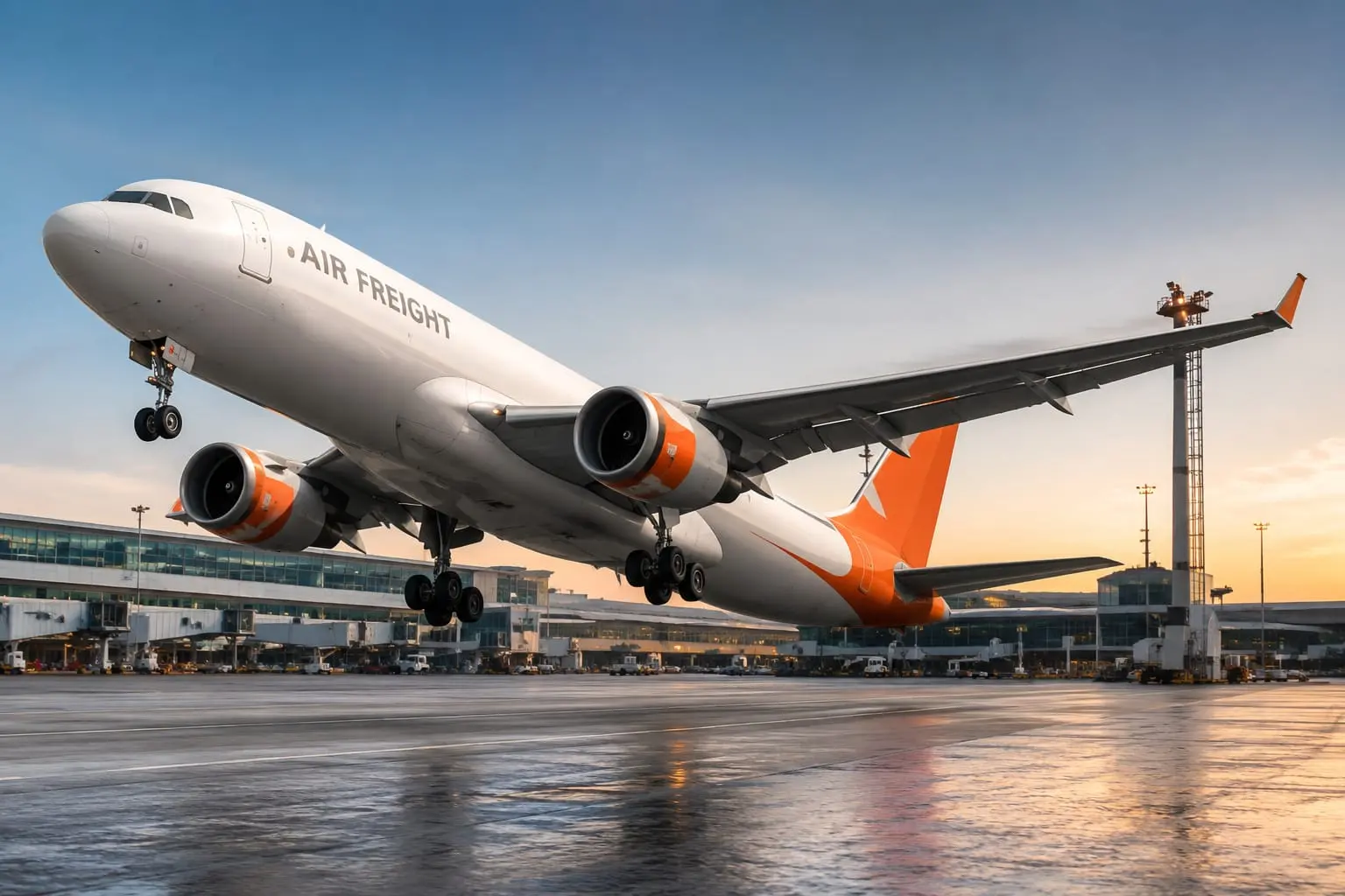 Air freight cargo plane