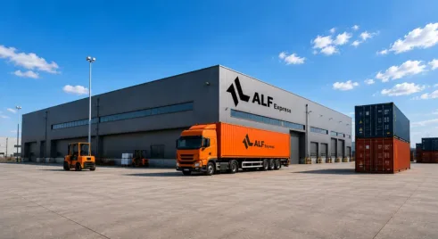 ALF Express warehouse facility and branded truck